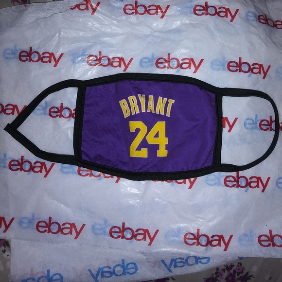 BRYANT #24 Purple Yellow CLOTH Face Mask Facemask - Picture 7 of 7